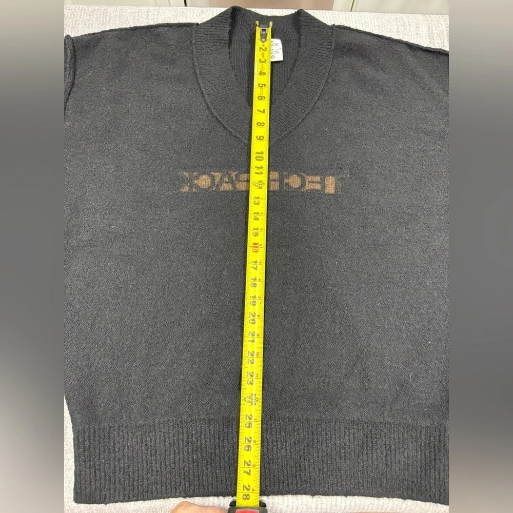 Nike Sportswear Tech Pack Knit Sweater Mens M Black Pullover V Neck Oversized